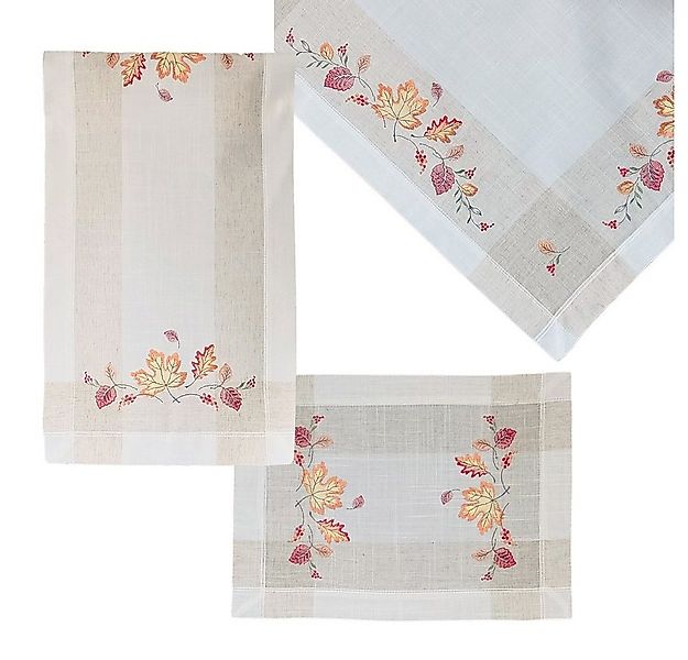 matches21 HOME & HOBBY Tischdecke Tischdeckchen MELINA Blätter Herbst bunt günstig online kaufen