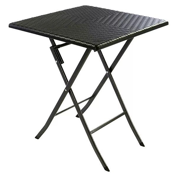 VCM Tisch in Rattan-Optik Balkontisch Gartentisch 75 x 61 x 61 cm klappbar günstig online kaufen