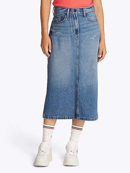 Tommy Jeans Jeansrock CLAIRE MIDI SKIRT BI8036 in Midi-Länge, in blauer Was günstig online kaufen