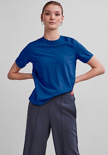pieces Rundhalsshirt "PCRIA SS FOLD UP SOLID TEE NOOS BC" günstig online kaufen