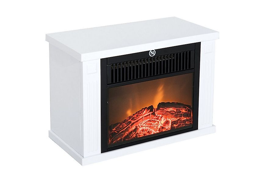 furnicato Elektrokamin mit Heizung, elektrischer Kamin mit LED Flammen günstig online kaufen