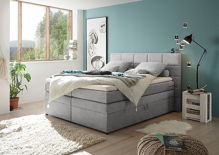 ED EXCITING DESIGN Boxspringliege (180 x 200 cm, Tacoma 1 "Uran" schlamm 18 günstig online kaufen