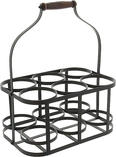 Frank Flechtwaren Flaschenkorb Frank Flechtwaren Flaschenkorb Metall für 6 günstig online kaufen