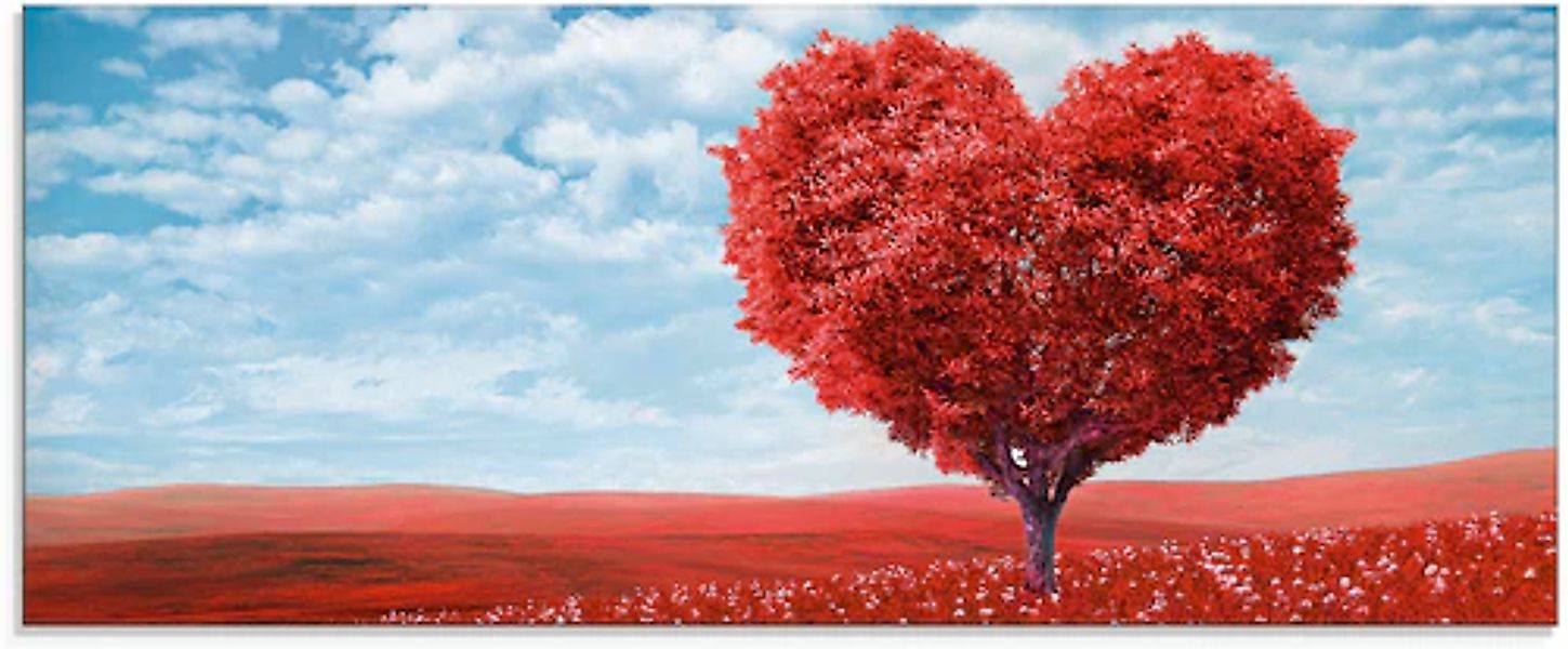 Artland Glasbild »Baum in Form eines Herzens« Herzen 1 Stk. tlg. in verschi günstig online kaufen