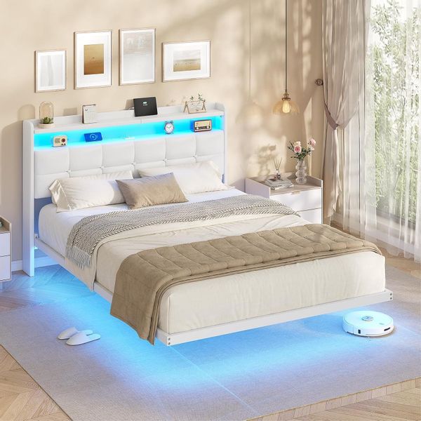 MSMASK Polsterbett Bettrahmen mit LED-Beleuchtung und günstig online kaufen