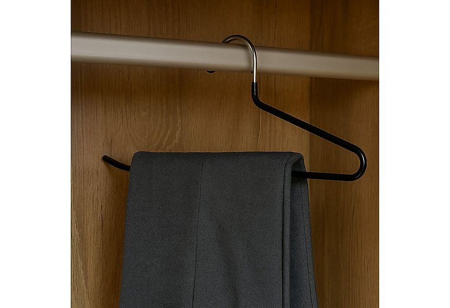 relaxdays Kleiderbügel Rutschfestes Hosenbügel Set, (Set, 12-tlg), schwarz günstig online kaufen