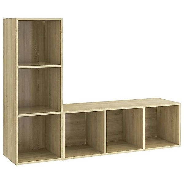 furnicato TV-Schrank TV-Schränke 2 Stk. Sonoma-Eiche 107x35x37 cm Holzwerks günstig online kaufen
