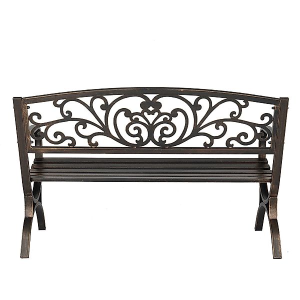 VINGLI Gartenbank Metall, Wetterfeste Sitzbank für günstig online kaufen