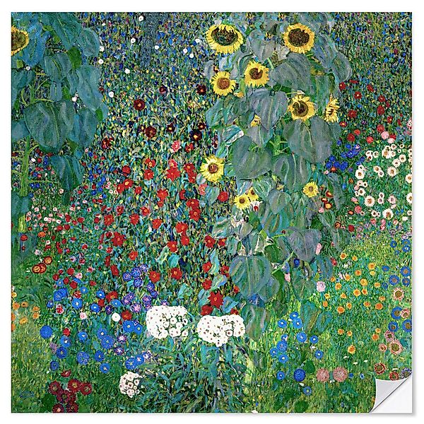 Posterlounge Wandbild Bauerngarten mit Sonnenblumen, Gustav günstig online kaufen