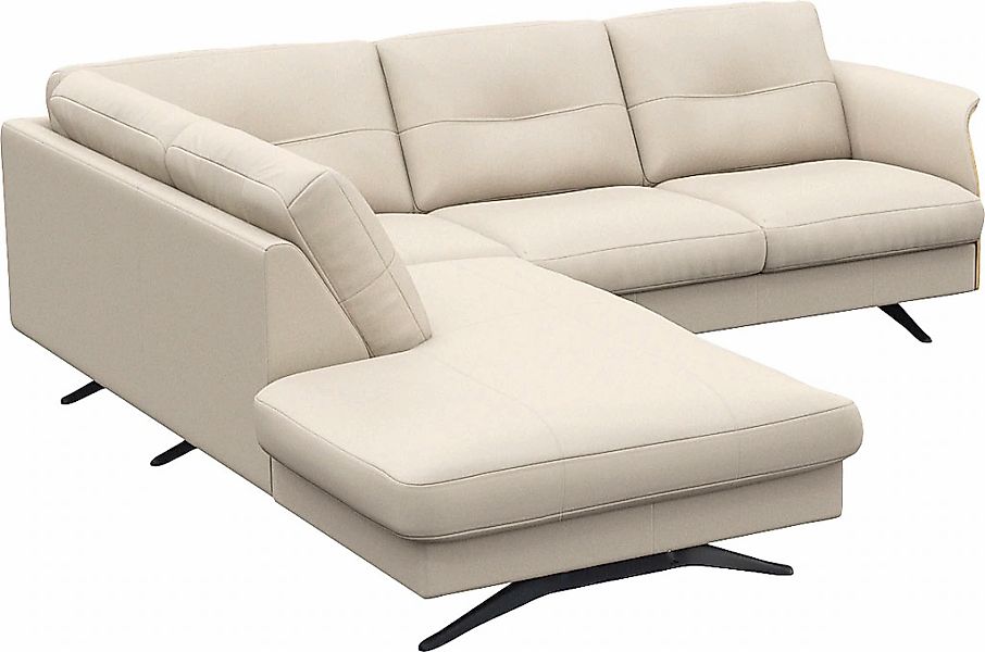 FLEXLUX Ecksofa »Glow, super bequem durch hochwertigem Sitzaufbau mit Feder günstig online kaufen