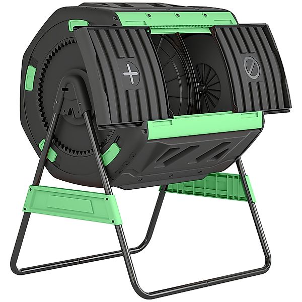 Outsunny Komposter 200 Liter, 94 x 67 x 98cm Schnellkomposter mit Lüftungsö günstig online kaufen