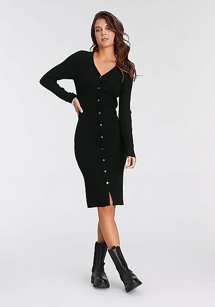 Laura Scott Longstrickjacke aus Rippqualität - auch als Strickkleid tragbar günstig online kaufen