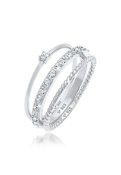 Elli Solitärring Ringset (3 tlg) 925 günstig online kaufen