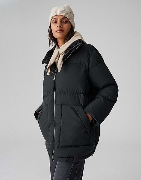 OPUS Steppjacke HILEEN mit Teddyfellkragen ovaler Schnitt, aufgesetzte Tasc günstig online kaufen