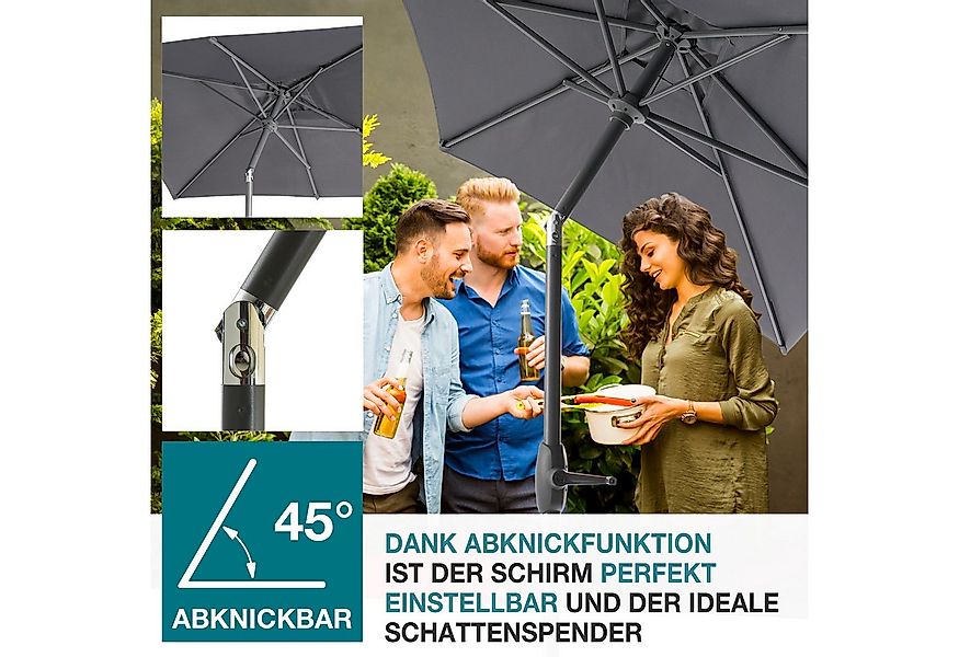 TOM Sonnenschirm mit Kurbel 140x210cm Rechteckig inklusive Kühltasche, Trag günstig online kaufen