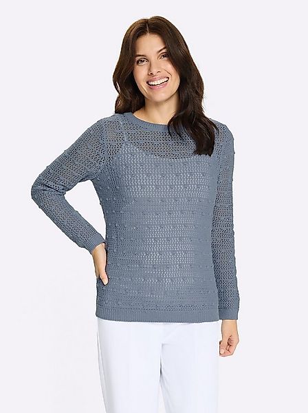 Sieh an! Strickpullover Ajour-Pullover Langarm Ajour günstig online kaufen