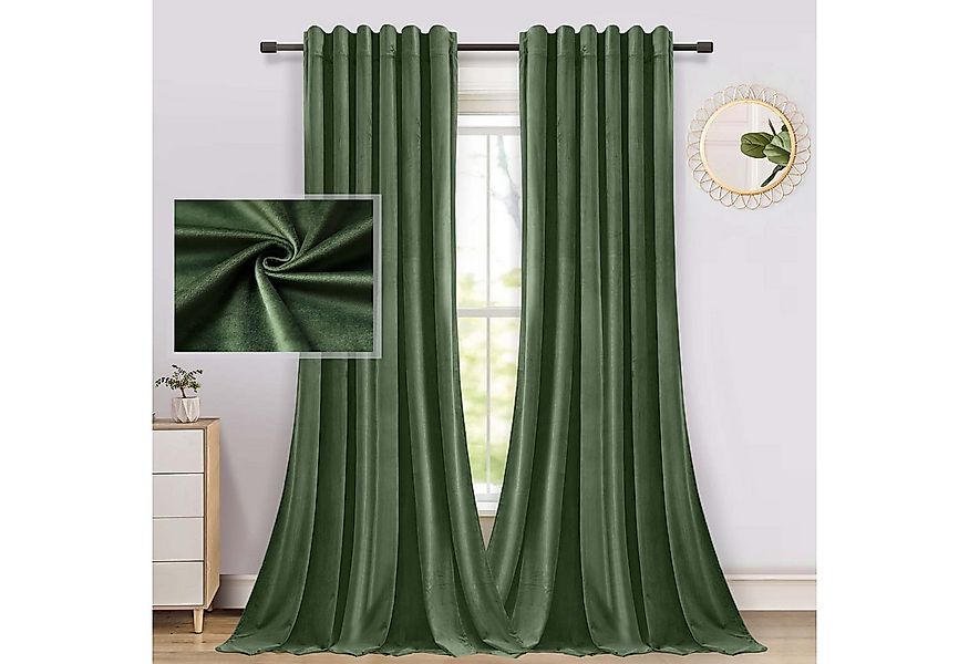 BTTO V&G Gardine VerdunkelungVorhang 2 St Samt,Multifunktionsband Vorhang B günstig online kaufen