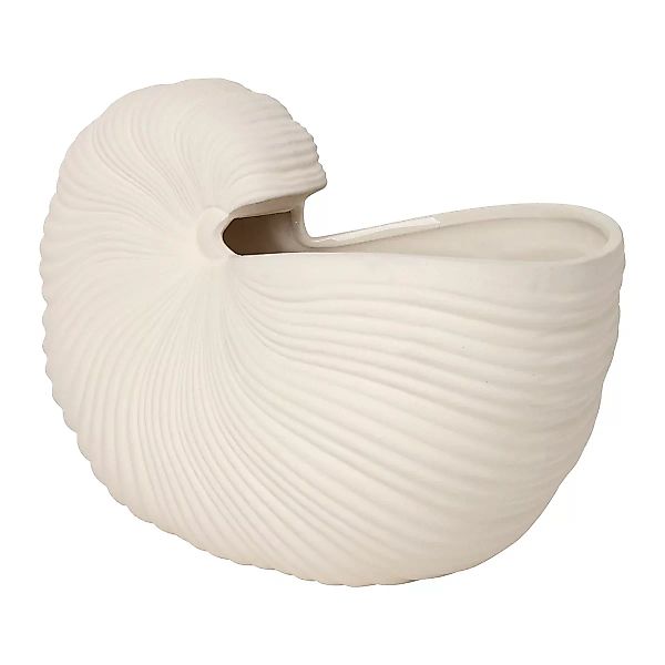 Vase Shell keramik weiß / Keramik-Muschel - Ferm Living - Weiß günstig online kaufen