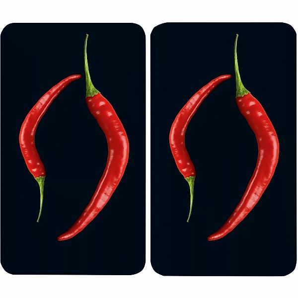 Wenko Herdabdeckplatte Universal Peperoni Duo 2er-Set für alle Herdarten günstig online kaufen