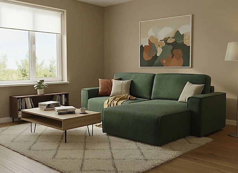 Home affaire Ecksofa »Chance, Recamiere beidseitig montierbar, Schlaffunkti günstig online kaufen