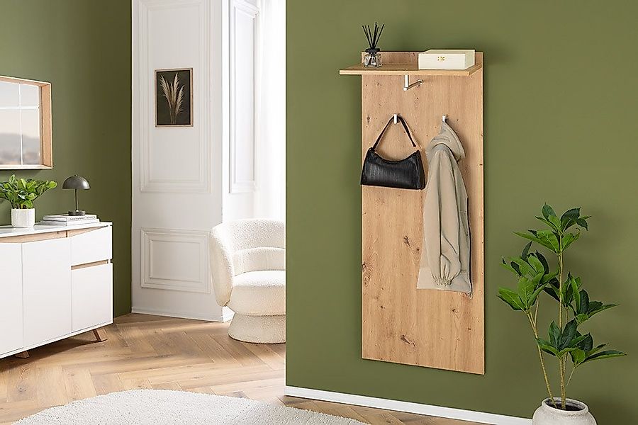 riess-ambiente Garderobenpaneel JUSTUS 140cm natur · Garderobenpaneel in Ei günstig online kaufen