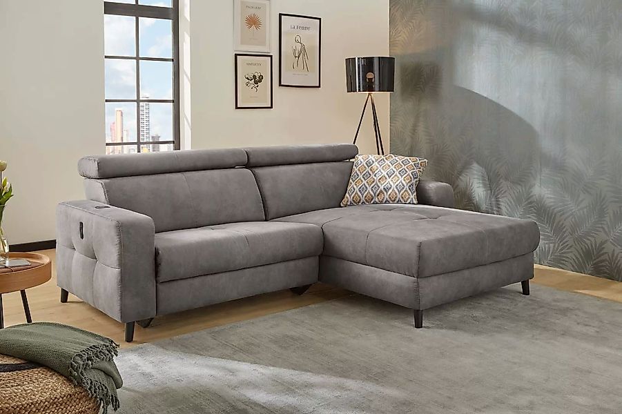 Jockenhöfer Gruppe Ecksofa »Doppio L-Form mit elektromotorischer Relaxfunkt günstig online kaufen