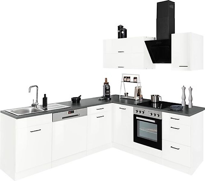 KOCHSTATION Winkelküche "KS-Trier", mit E-Geräten, Stellbreite 220/220 cm günstig online kaufen