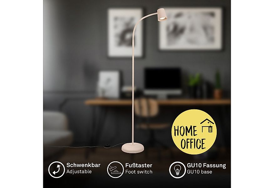 Briloner Leuchten Stehlampe LED Stehleuchte schwenkbar Home Office Wohnzimm günstig online kaufen