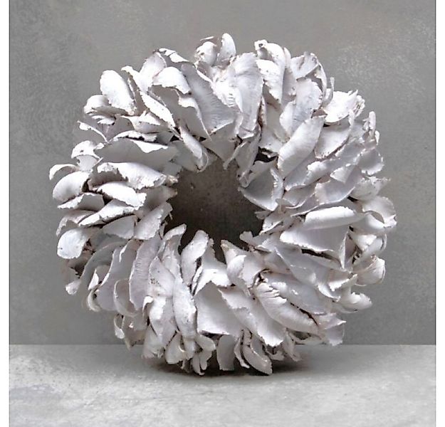Couronne Dekokranz Deko Kranz Palmblatt Maritim Weiß Klein Naturmaterialien günstig online kaufen