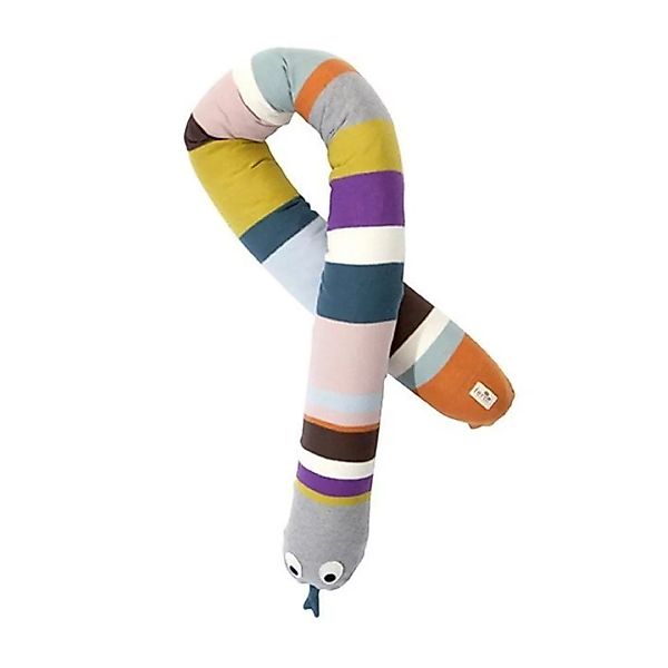ferm LIVING - Mr. Snake Schlangenkissen - multicolor/Bezug waschbar bei 30° günstig online kaufen