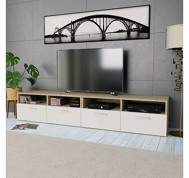 furnicato TV-Schrank 2 Stk. TV-Schränke Holzwerkstoff 95x35x36 cm Eiche und günstig online kaufen