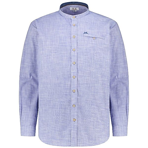 Maddox Trachtenhemd aus Baumwolle Farbe blau Größe: 4XL günstig online kaufen