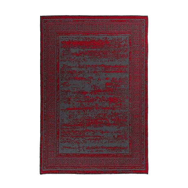 MeGusta Flachflor Teppich UsedLook Modern Rot Polyester 120x170 cm Eva günstig online kaufen