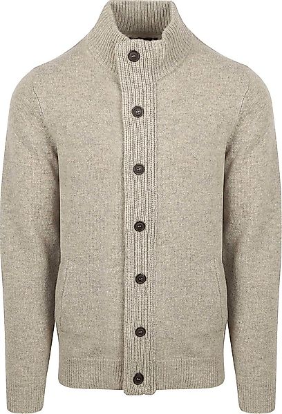 Barbour Zip Pull Wool Greige - Größe M günstig online kaufen
