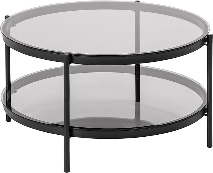 ACTONA GROUP Couchtisch Bayern, Rauchfarbene Glastischplatte, günstig online kaufen