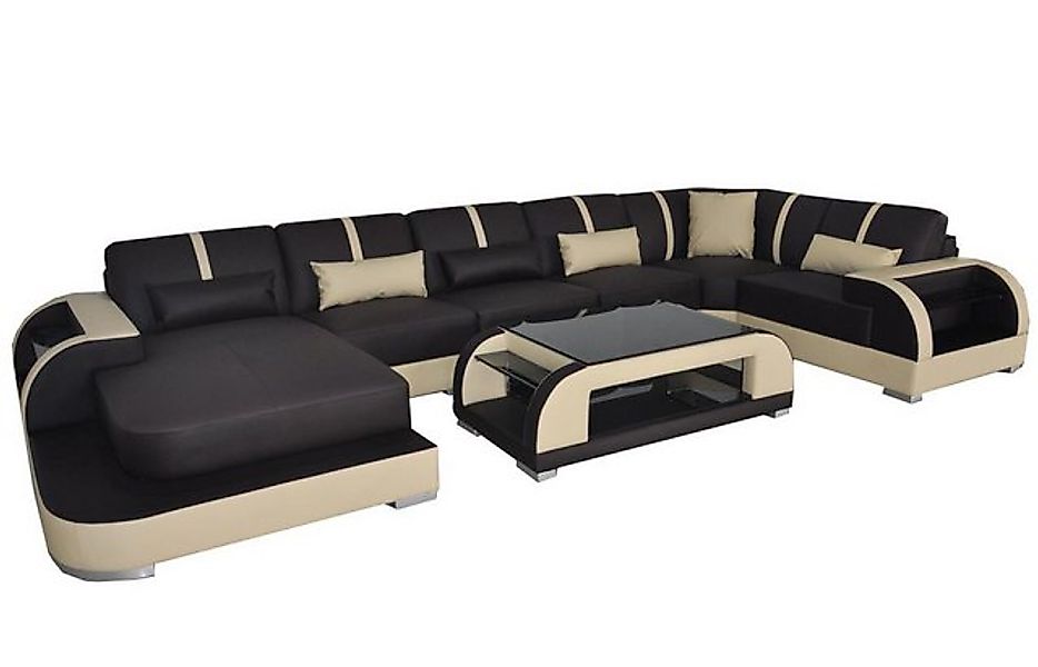 Xlmoebel Sofa Moderne Wohnlandschaft mit Lederbezug, USB-Anschluss und gepo günstig online kaufen