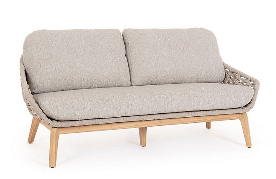 Bizzotto Gartensofa Tamires aus Teakholz, Beige, Teakholz, zertifiziert aus günstig online kaufen
