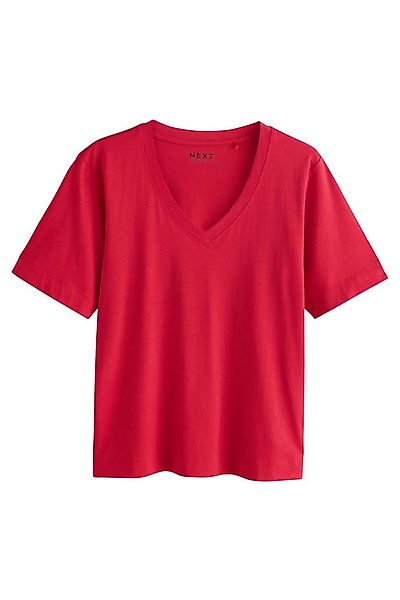 Next V-Shirt T-Shirt mit V-Ausschnitt aus Baumwolle und Modal (1-tlg) günstig online kaufen