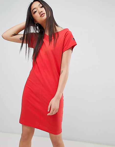 Cheap Monday – Yang – Feines Kleid mit Logo-Rot günstig online kaufen