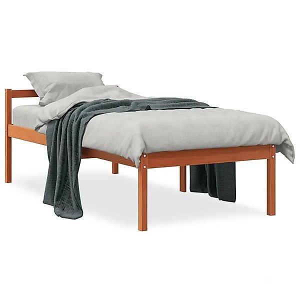 vidaXL Seniorenbett Wachsbraun 75x190 cm Massivholz Kiefer1947155 günstig online kaufen