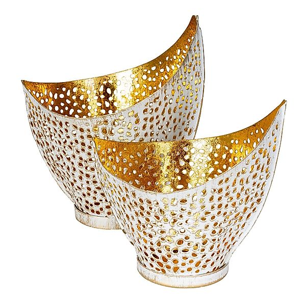 Levandeo® Teelichthalter, 2er Set Design Teelichthalter günstig online kaufen
