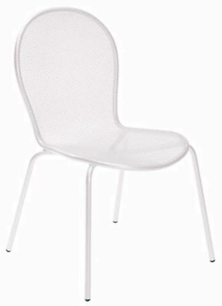 Stapelbarer Stuhl Ronda metall weiß / Metall - Emu - Weiß günstig online kaufen