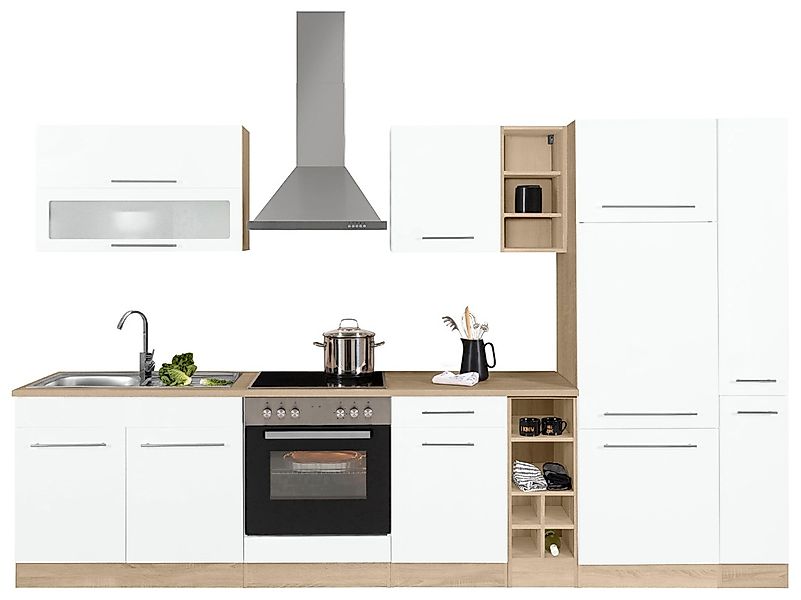 KOCHSTATION Küchenzeile »KS-Eton« mit E-Geräten, Breite 330 cm günstig online kaufen