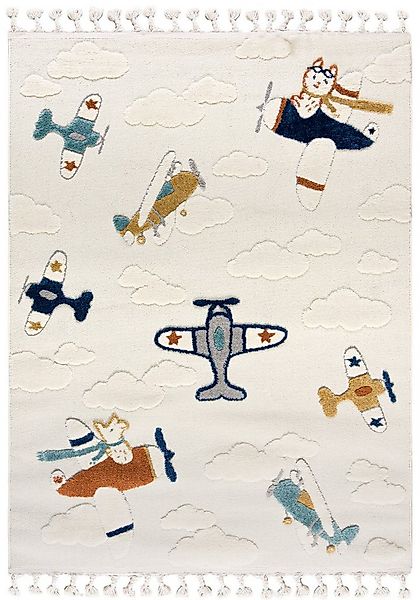 Mazovia Kinderteppich Kinder Flugzeug Wohnzimmer, Schlafzimmer, Esszimmer, günstig online kaufen