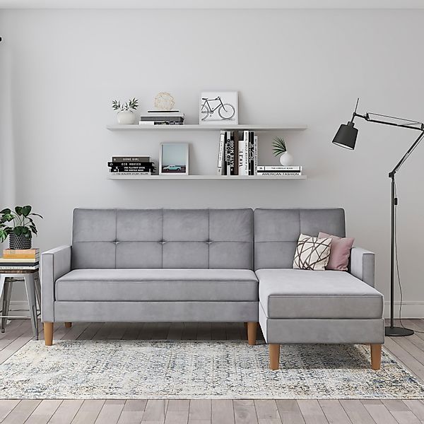 Dorel Home Ecksofa "Lilly, L-Form," mit Bett-Funktion, Recamiere beidseitig günstig online kaufen