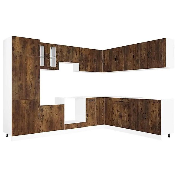 vidaXL 14 Tlg Küchenschrank-Set Lucca Räuchereiche Holzwerkstoff 3314986 günstig online kaufen
