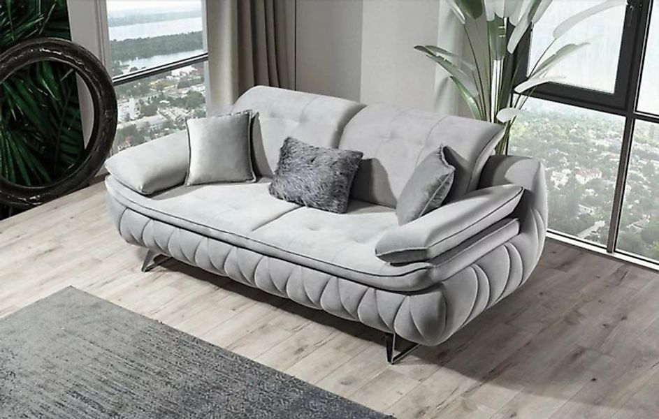 JVmoebel Sofa Modern Luxus Design 3-Sitzer Stoffsofa Wohnzimmer Sofa Textil günstig online kaufen