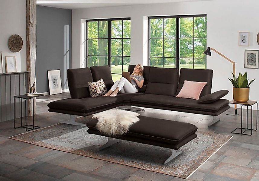 W.SCHILLIG Ecksofa »broadway, Designsofa, mit tollem Sitzkomfort, L-Form«, günstig online kaufen