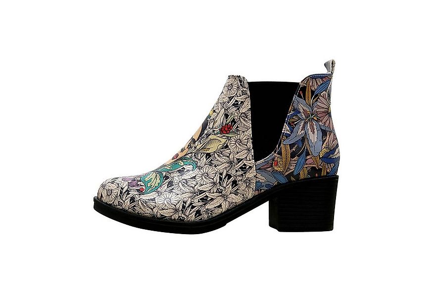 DOGO Eve Boots Frida-Kahlo-with-Blue-Flowers Stiefelette Handgefertigt günstig online kaufen