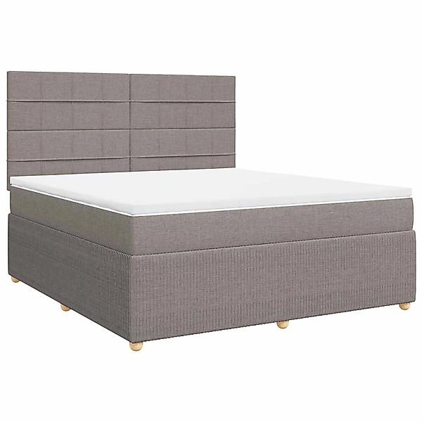 vidaXL Boxspringbett mit Matratze Taupe 180x200 cm Stoff 3292139 günstig online kaufen